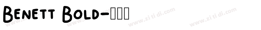 Benett Bold字体转换